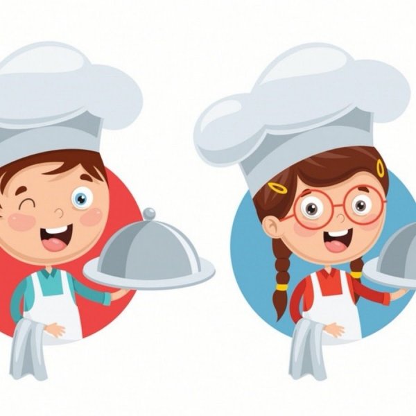 Мальчик и девочка поварята