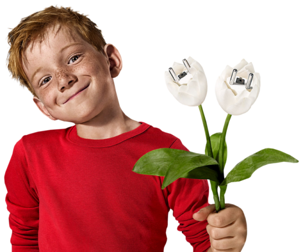 Дети с цветами