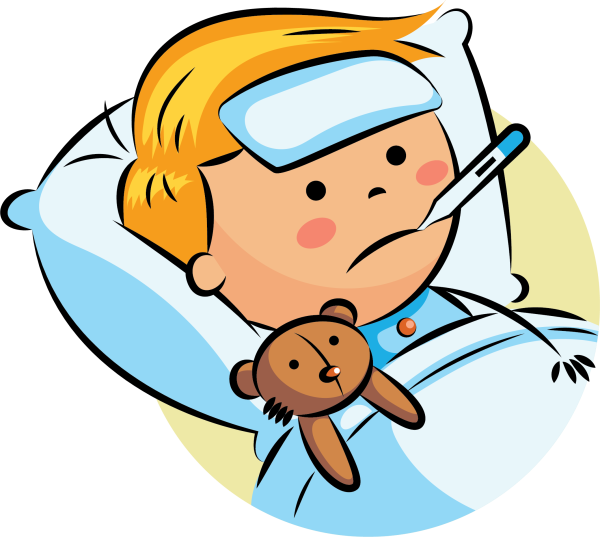 Человек с градусником