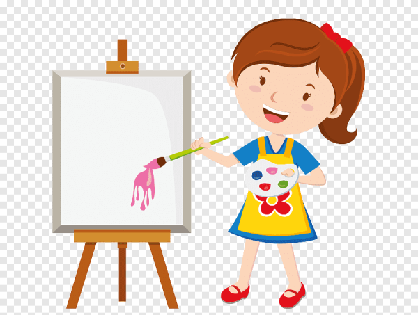 Художник на белом фоне