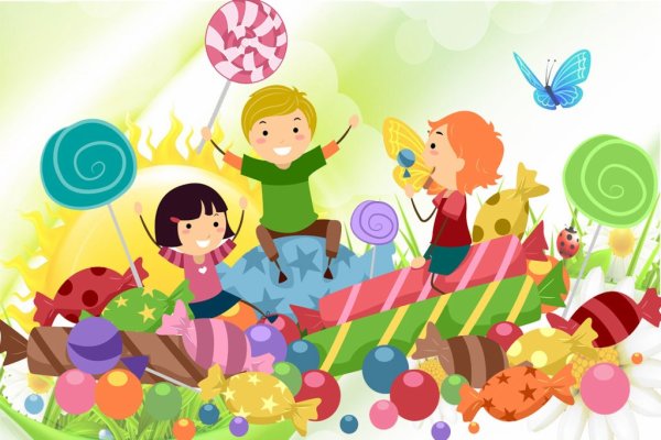 Дети едят конфеты рисунок