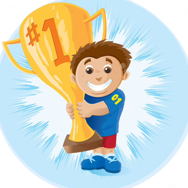 Мультяшка мальчик с Кубком