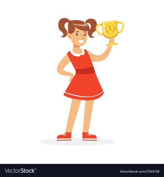 Девочка с Кубком мультяшная