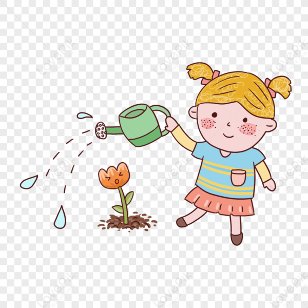 Девочка с лейкой