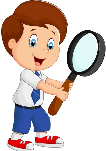 Мальчик с увеличительным стеклом