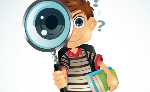 Малыш с лупой