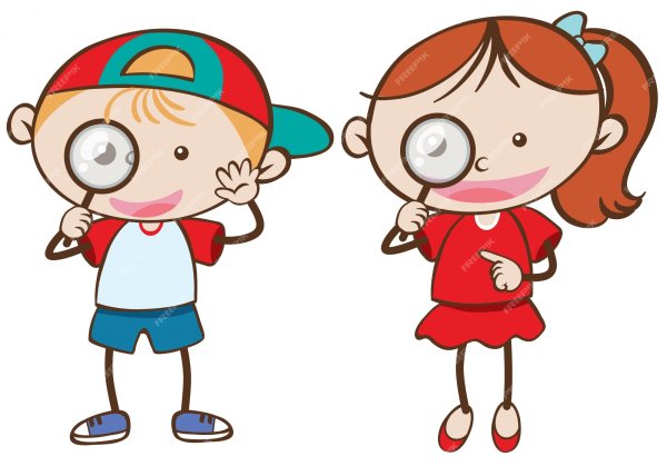 Ребенок с лупой