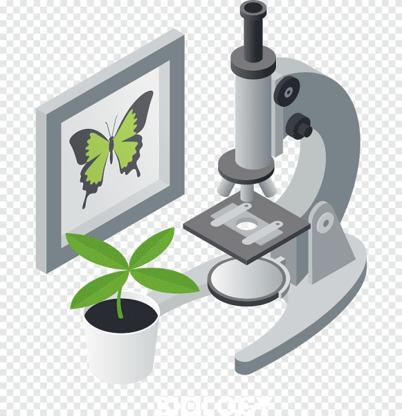 Микроскоп на прозрачном фоне