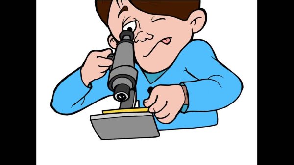 Человечек с микроскопом