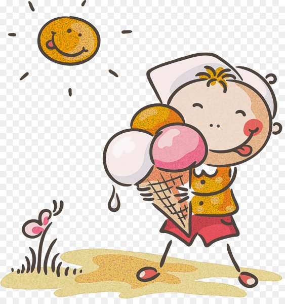 Дети с мороженым иллюстрация