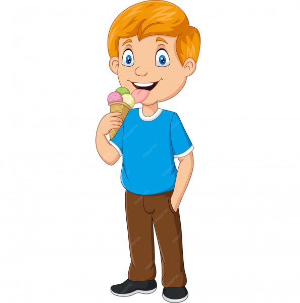 Спокойный мальчик мультяшка