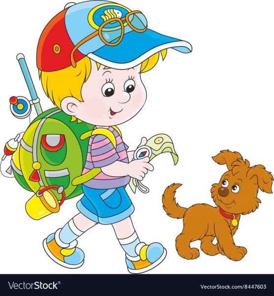 Мультяшный рюкзак туриста для детей