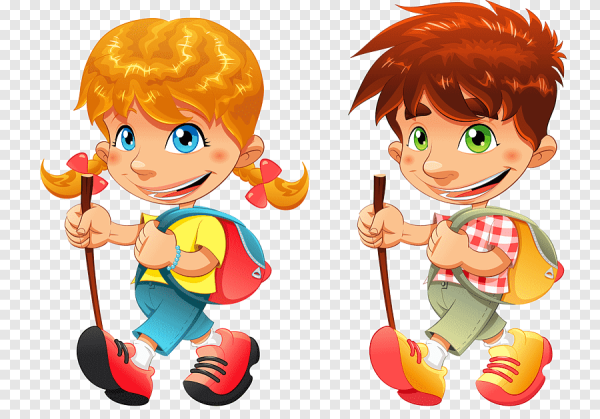 Мальчик турист мультяшный