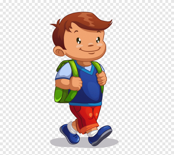 Мальчик идет в школу