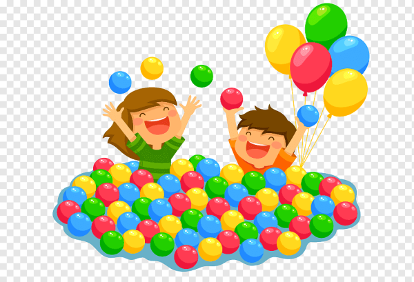 Дети с шарами вектор