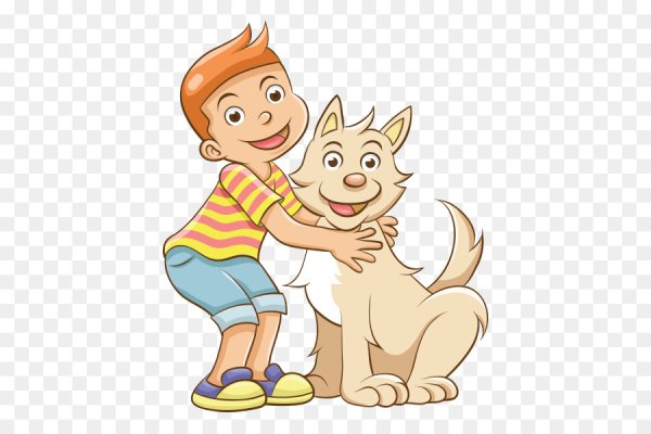 Мальчик с собака мультяший