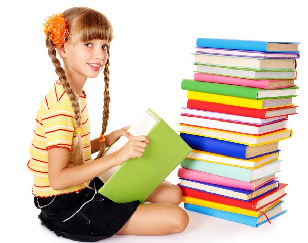 Ребенок с книжкой фотоклипарт