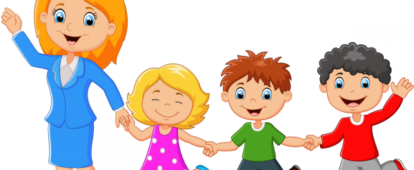 Мультяшные дети прощаются