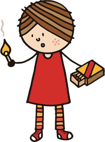 Девочка со спичками раскраска