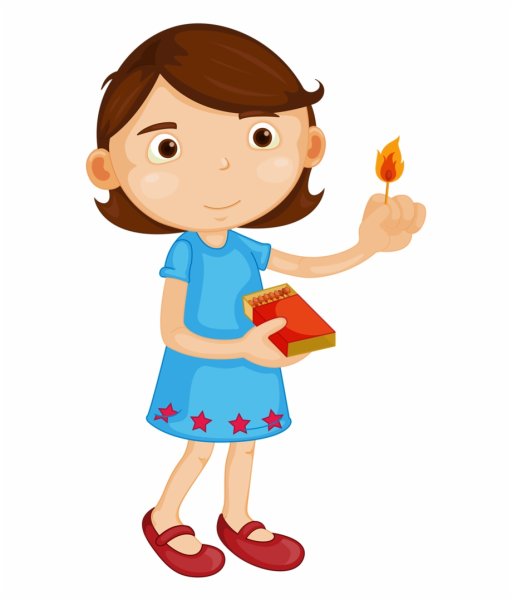 Нарисовать ребенка со спичками