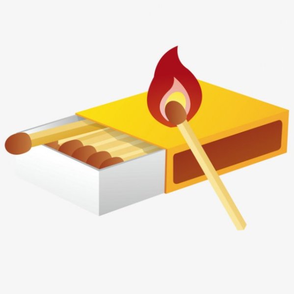 Спички на белом фоне