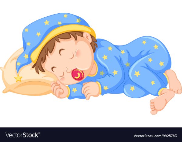 Спящий малыш на прозрачном фоне