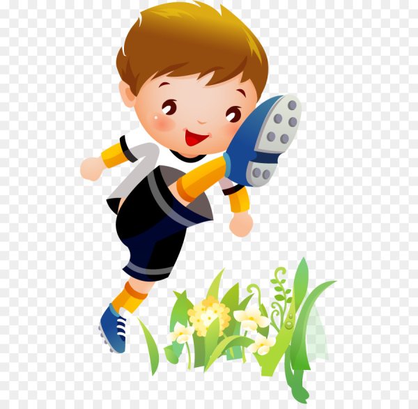 Дети спорт на прозрачном фоне