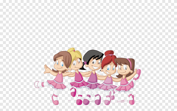 Танцующие дети на прозрачном фоне