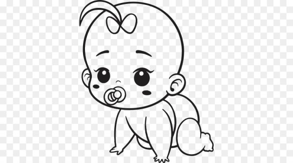 Младенец контур