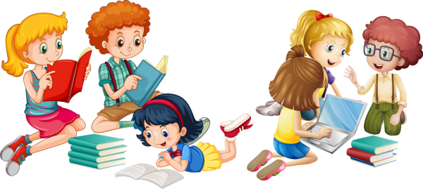 Школьник на книжках рисунок