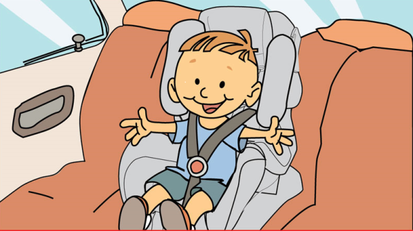 Ребенок в автокресле рисунок