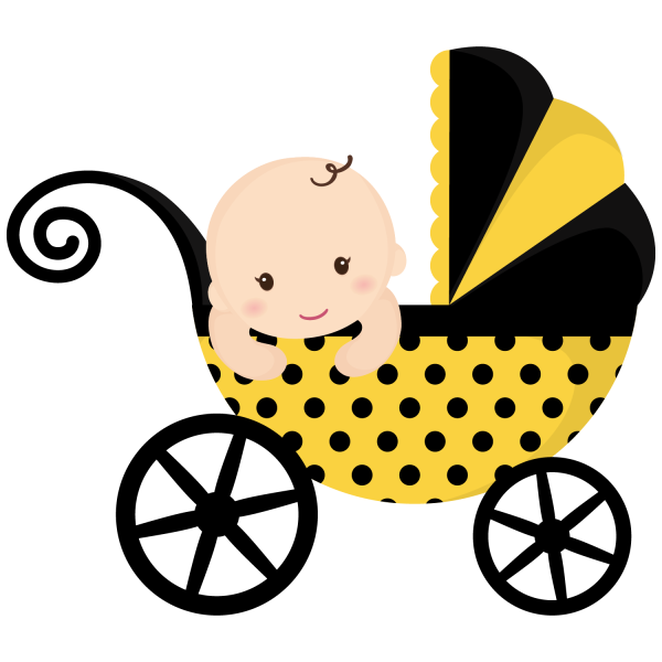 Малыш в коляске вектор