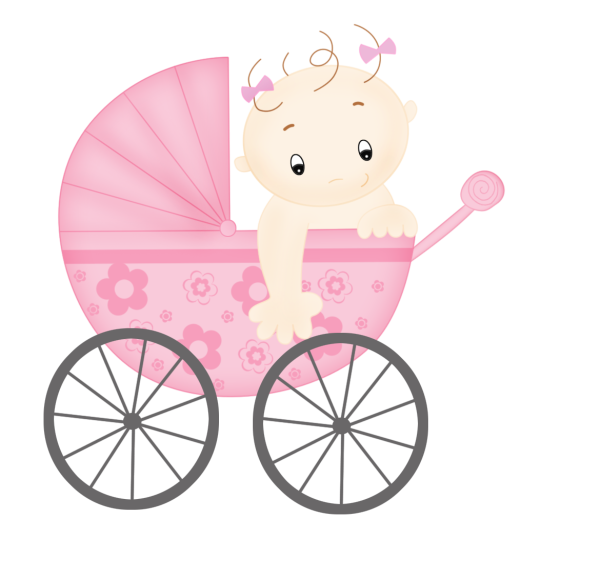 Коляска с ребенком мультяшная