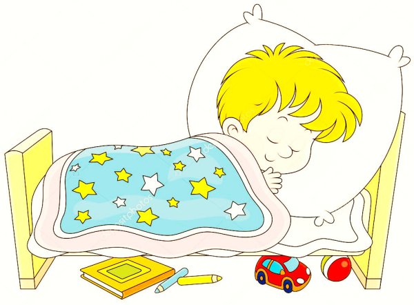 Детки спят в кроватках иллюстрации