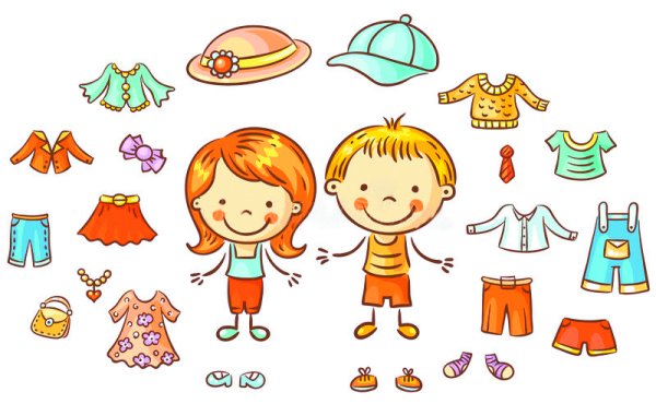 Одежда иллюстрации для детей