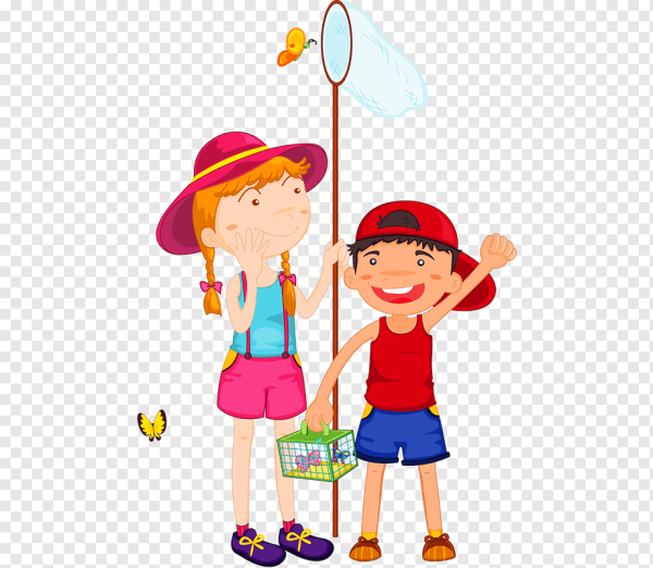 Дети лето вектор