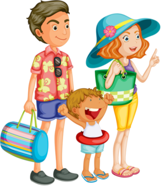 Дети летом на прозрачном фоне