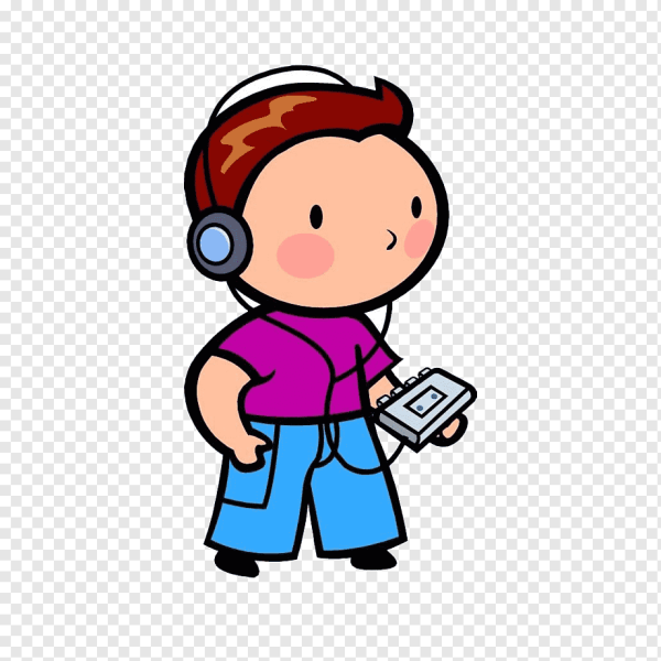 Дети в наушниках мультяшные