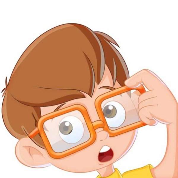 Ребенок с нарушением зрения мультяшный