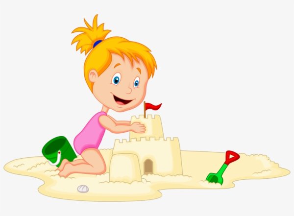 Дети в песочнице клипарт