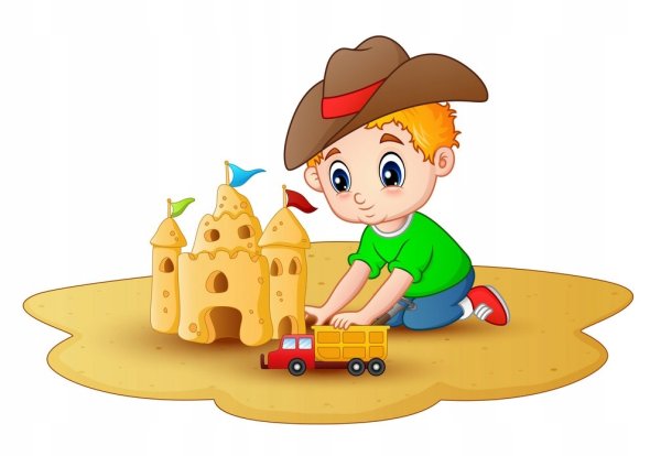 Дети в песочнице вектор