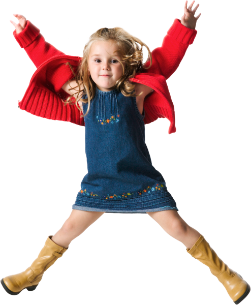 Довольный ребенок в полный рост