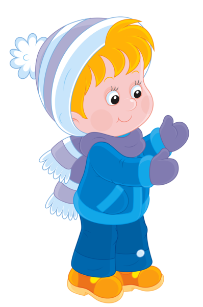 Мультяшные дети зимой