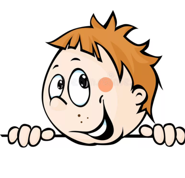 Мультяшные дети выглядывают