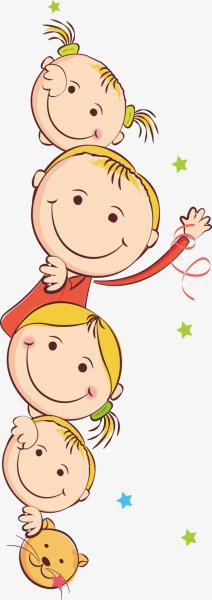 Веселые мордочки детей