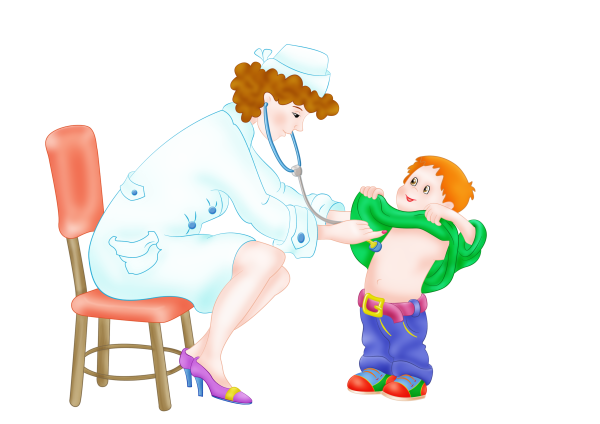 Врач для детей на прозрачном фоне