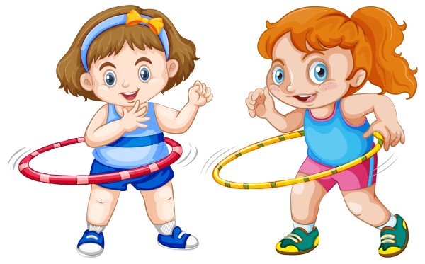 Девочка с обручем для детей