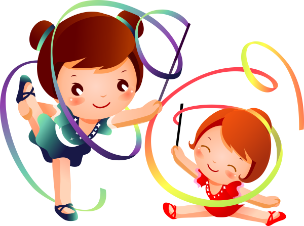 Спортивные дети на прозрачном фоне