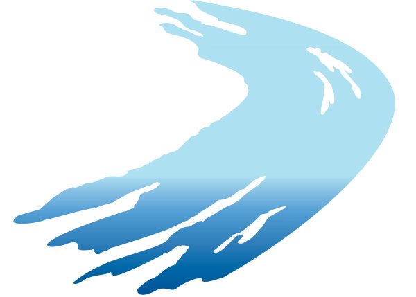 Речка на белом фоне