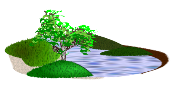 Река для детей на прозрачном фоне